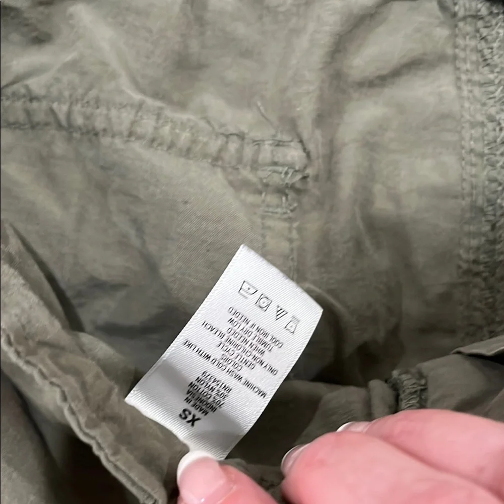 Olive Green Drawstring Pants - Picture 3 of 4